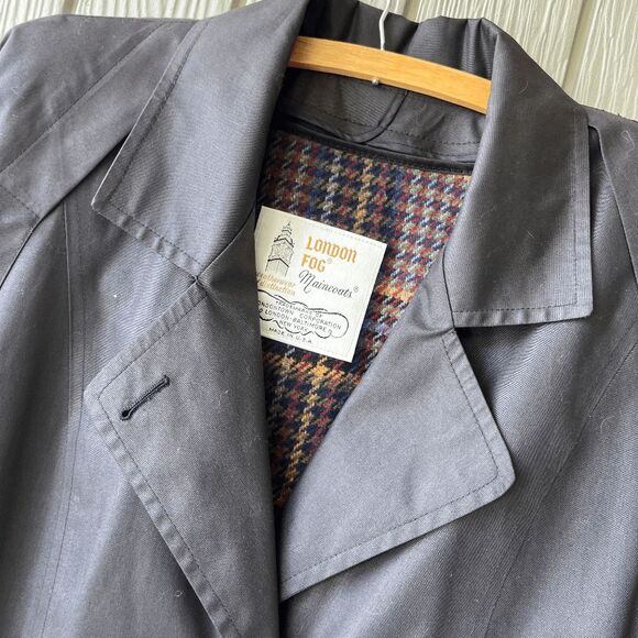 Vintage 70s–80s London Fog Maincoats Trench Coat Wool Liner Union Made USA 8 - Picture 10 of 12